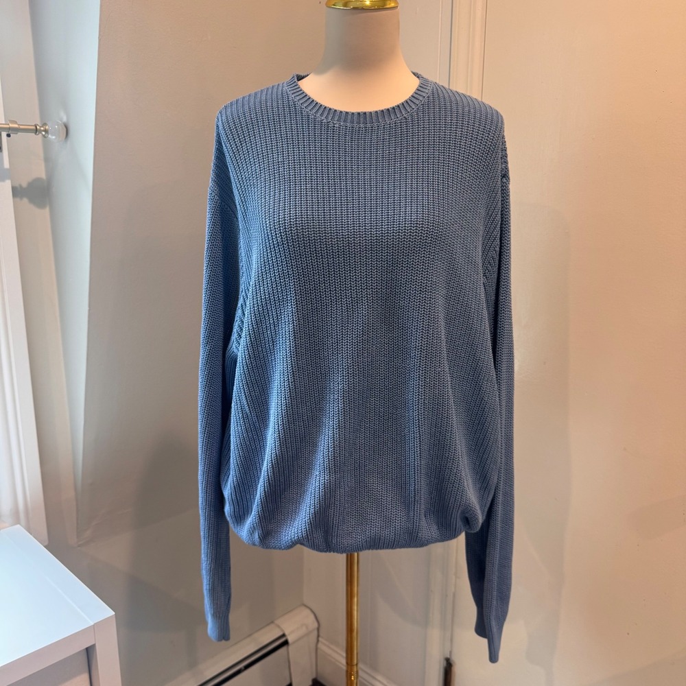 Brandy Melville Blue Cotton Sweater Oversized Knit | One Size